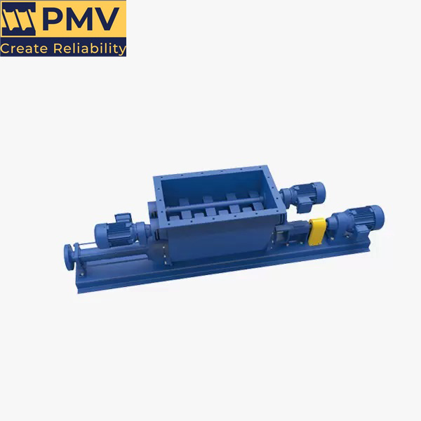 Hopper Pump with Feeding Screw and Bridge Breaking Paddle